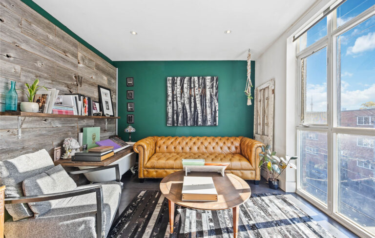 The Arc podcast studio in Toronto: warm, rustic, lived-in set